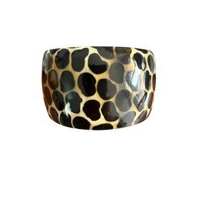 Safari By Design Bangle Bracelet Handcrafted In Africa Wide Animal Print Resin